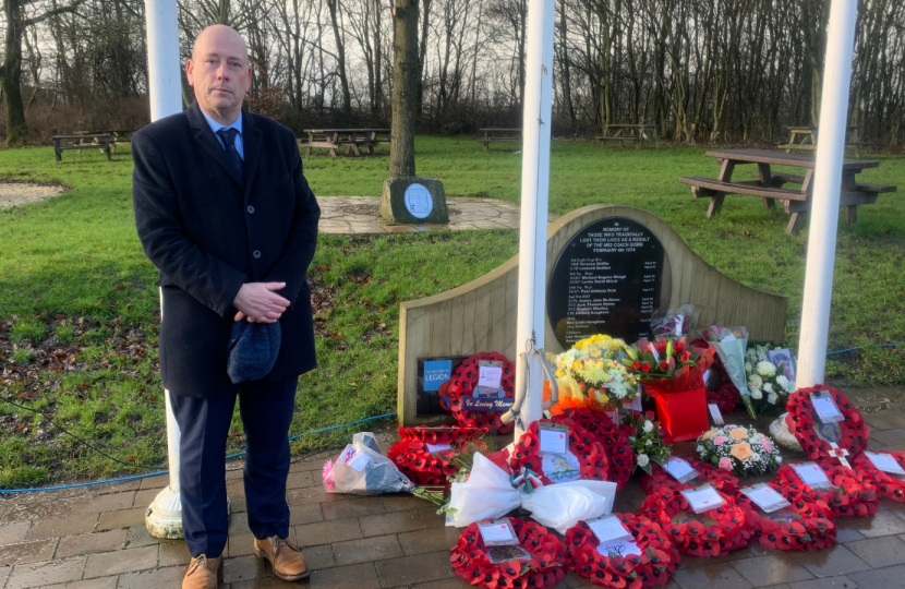 Mark Eastwood MP Hartshead Moor bombing victims remembered