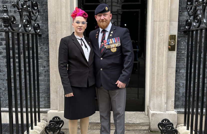 Jenny Thorn and Mick Riley at 10 Downing Street
