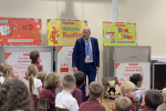Mark takes part in mock parliament at Denby Dale First School